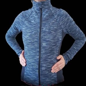 ALO Yoga Elite Jacket . Rich NAVY/Space DYE.